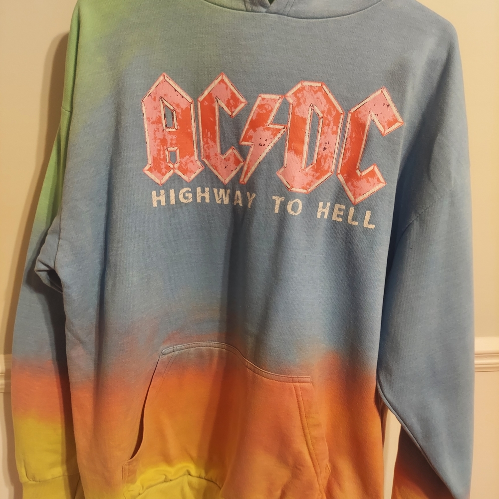 AC/DC Blue and Green Hoodie